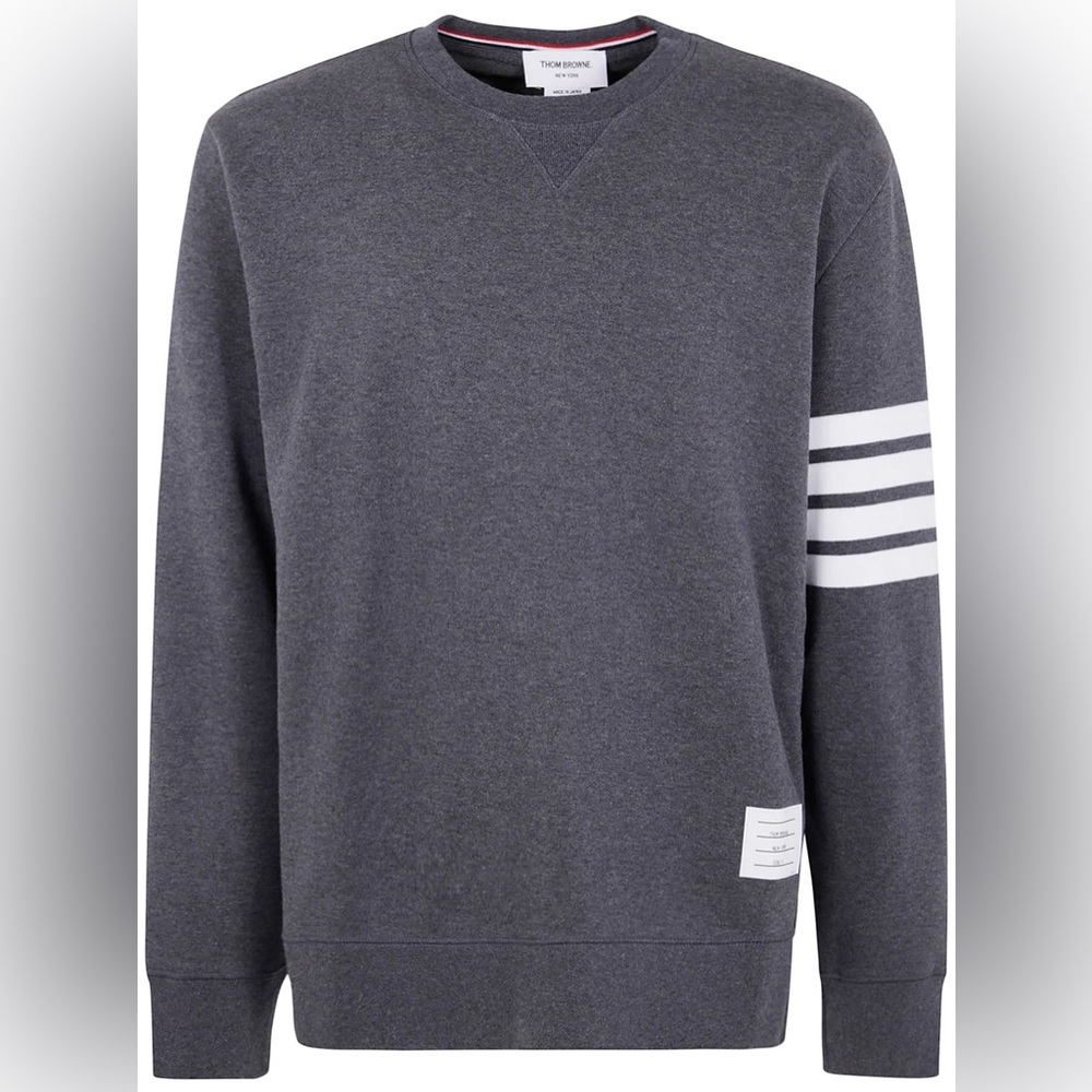 Thom Browne 4-Bar Gray Sweatshirt Size 5